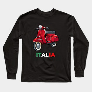 Italy Classic Vespa Scooter Moped Bike Retro Love Vintage Long Sleeve T-Shirt